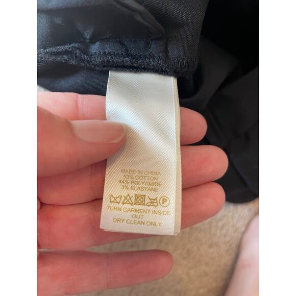 Kate Spade Womens Black Dress Pants Size 8 Gold Accents Straight Leg - Picture 5 of 8